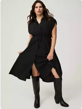 NWT Torrid Midi Vacation Silk Dolman Dress